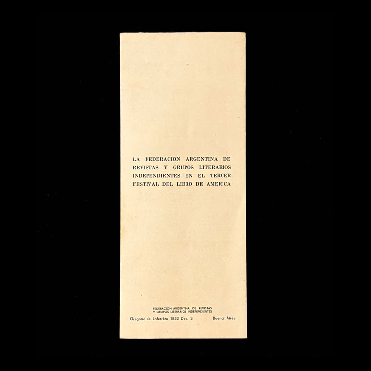 Catálogo de la Federación de Revistas y Grupos Literarios Independientes