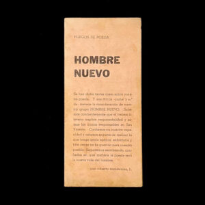 Pliegos de Poesía Hombre Nuevo
